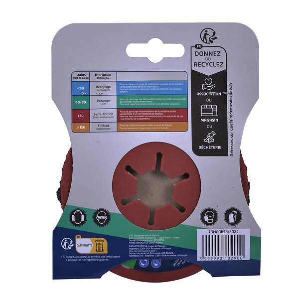 MC KENZIE - Disque semi flexible meuleuse - Grain 80 - D115mm - large