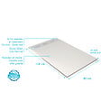 AURLANE - Receveur de douche en résine blanc 80x140x3 cm effet pierre granit + grille linéaire blanche mate - vignette