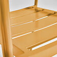 OVIALA - Fauteuil de jardin en aluminium et bois jaune moutarde  - Leeds - vignette