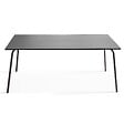 OVIALA - Ensemble table de jardin et 6 chaises en métal anthracite - Palavas - vignette