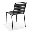 OVIALA - Ensemble table de jardin et 6 chaises en métal anthracite - Palavas - vignette