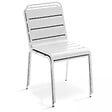 OVIALA - Ensemble table de jardin et 8 chaises en métal blanc - Palavas - vignette