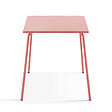 OVIALA - Ensemble table de jardin carrée et 2 chaises acier argile - Palavas - vignette