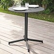 OVIALA - Ensemble table de jardin et 4 fauteuils métal gris - Palavas - vignette