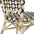 OVIALA - Fauteuil de terrasse bistrot parisien en aluminium et rotin noir - Madeleine - vignette