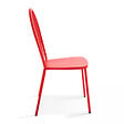 OVIALA - Chaise bistrot de jardin en métal rouge - Honfleur - vignette