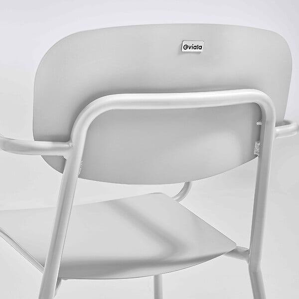 OVIALA - Fauteuil de jardin en aluminium blanc - Liverpool - large