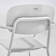 OVIALA - Fauteuil de jardin en aluminium blanc - Liverpool - vignette