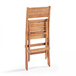 OVIALA - Lot de 2 chaises pliantes en bois d'eucalyptus - Sete - vignette