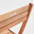 OVIALA - Lot de 2 chaises pliantes en bois d'eucalyptus - Sete - vignette