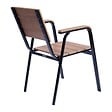 OVIALA - Chaise de terrasse en aluminium et bois synthétique - Tomar - vignette