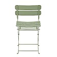 OVIALA - Lot de deux chaises pliantes en acier vert tilleul - Annecy - vignette