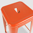 OVIALA - Lot de 4 tabourets de bar en acier orange mat - Indus - vignette