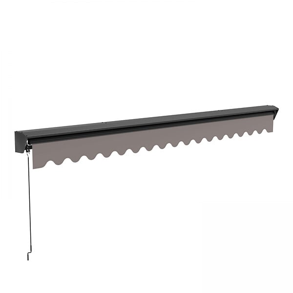 OVIALA - Store banne semi-intégral 2,5x2m en aluminium taupe - Brehat - large