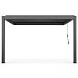 OVIALA - Pergola bioclimatique adossée gris 3x4m et 3 stores - Oia - vignette