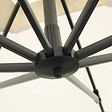 OVIALA - Parasol déporté inclinable et rotatif 3 x 3m en aluminium écru - Malaga - vignette