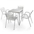 OVIALA - Table de jardin carrée en aluminium - Nothing Hill - vignette