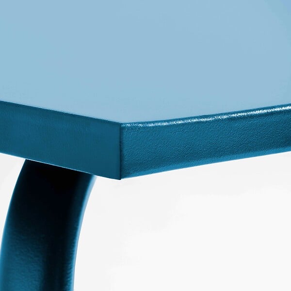 OVIALA - Table de jardin ractangulaire en métal 8 places 180 cm bleu pacific - Palavas - large