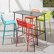 OVIALA - Table de bar en métal anthracite - Palavas - vignette