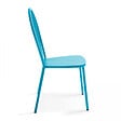 OVIALA - Ensemble table de jardin bistrot et 2 chaises en acier bleu - Palavas - vignette
