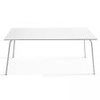 OVIALA - Ensemble table de jardin et 6 fauteuils en métal blanc - Palavas - vignette