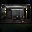 OVIALA - Pergola bioclimatique autoportée motorisée éclairée 3x4m et 3 stores - Kavala - vignette