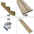 DECKLINEA - Escalier Bois Exterieur - 15 Marches - Largeur : 1m20 - Hauteur : 2m55 - Sans Contremarches - Pin du Nord - Traité Autoclave - vignette