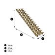 DECKLINEA - Escalier Bois Exterieur - 15 Marches - Largeur : 1m20 - Hauteur : 2m55 - Sans Contremarches - Pin du Nord - Traité Autoclave - vignette