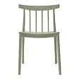 OVIALA - Lot de 4 chaises de terrasse vert sauge en plastique - Lisboa - vignette