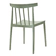 OVIALA - Lot de 4 chaises de terrasse vert sauge en plastique - Lisboa - vignette
