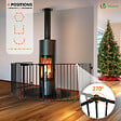 VOUNOT - Barriere de securite cheminee pliable 3.75M 6 panneaux noir - vignette