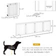 PAWHUT - Barrière de sécurité pour animaux - barrière modulable pliable 4 panneaux - motif patte - 2 pieds support - bois de pin blanc - vignette