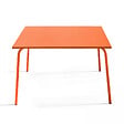OVIALA - Table de jardin carrée en métal 8 places 120 cm orange - Palavas - vignette