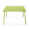 OVIALA - Table de jardin carrée en métal 8 places 120 cm vert - Palavas - vignette