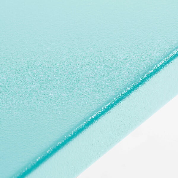 OVIALA - Table de jardin carrée en acier 8 places 120 cm turquoise - Palavas - large
