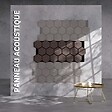 MON MARCHE DECO - Lot de 2 Panneaux Hexagonaux H. 76 cm L. 62 cm - Noyer Feutre Noir - vignette