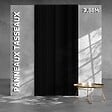 MON MARCHE DECO - Lot de 2 Panneaux Tasseaux Bois - Noir Feutre Blanc - 2,88 m² - vignette