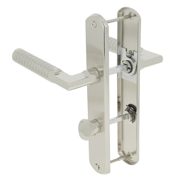 LINEA - Ens poig alum/plaq acier cddc jussieu l nickel mat/brillant - large