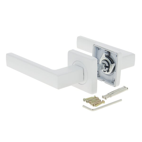 CHRISLIGNE - Ens poig alum / rosace acier joffrin blanc - large
