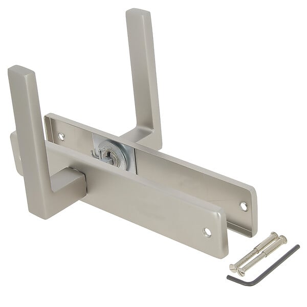CHRISLIGNE - Ens poig/plaq 195 bdc joffrin alum finition inox velours - large