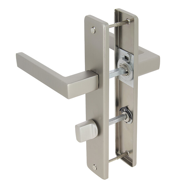 CHRISLIGNE - Ens poig/plaq 195 cddc joffrin alum finition inox velours - large