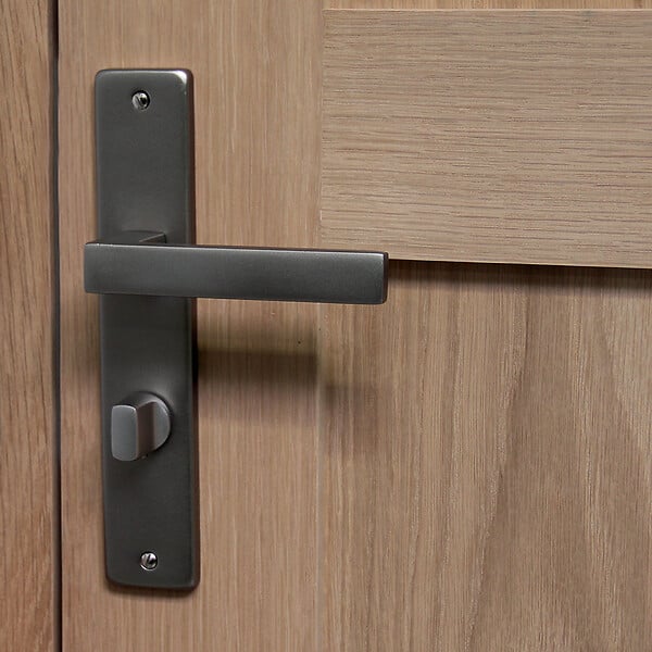 CHRISLIGNE - Ens poig/plaq 195 cddc joffrin alum finition inox velours - large