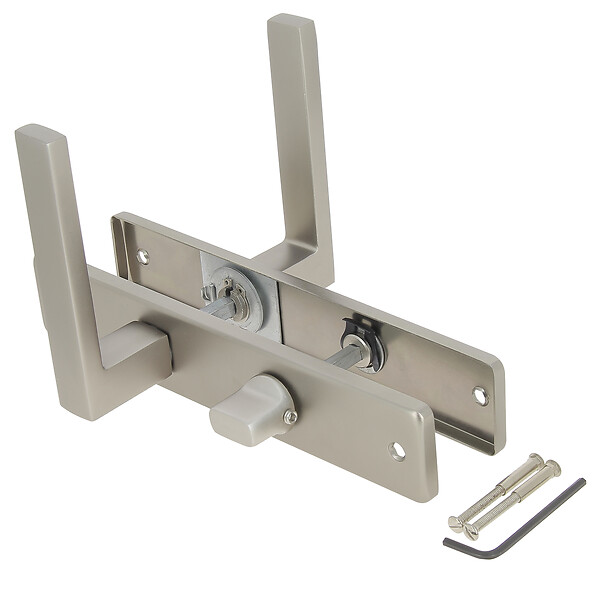 CHRISLIGNE - Ens poig/plaq 195 cddc joffrin alum finition inox velours - large