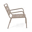 OVIALA - Fauteuil de jardin bas relax acier taupe - Palavas - vignette