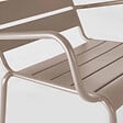 OVIALA - Fauteuil de jardin bas relax acier taupe - Palavas - vignette