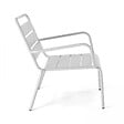 OVIALA - Fauteuil de jardin bas relax acier blanc - Palavas - vignette