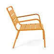 OVIALA - Fauteuil de jardin bas relax acier jaune - Palavas - vignette