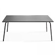 OVIALA - Ensemble table de jardin et 8 fauteuils en métal ivoire et gris - Palavas - vignette