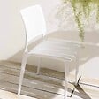 OVIALA - Chaise de terrasse ajourée en plastique blanc - Riga - vignette