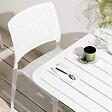 OVIALA - Chaise de terrasse ajourée en plastique blanc - Riga - vignette